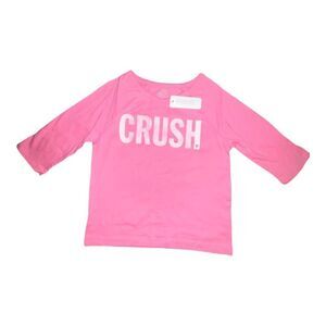 Gymboree Girls Pink Crush Shirt 3/4 Sleeve Graphic T-Shirt Small NWT